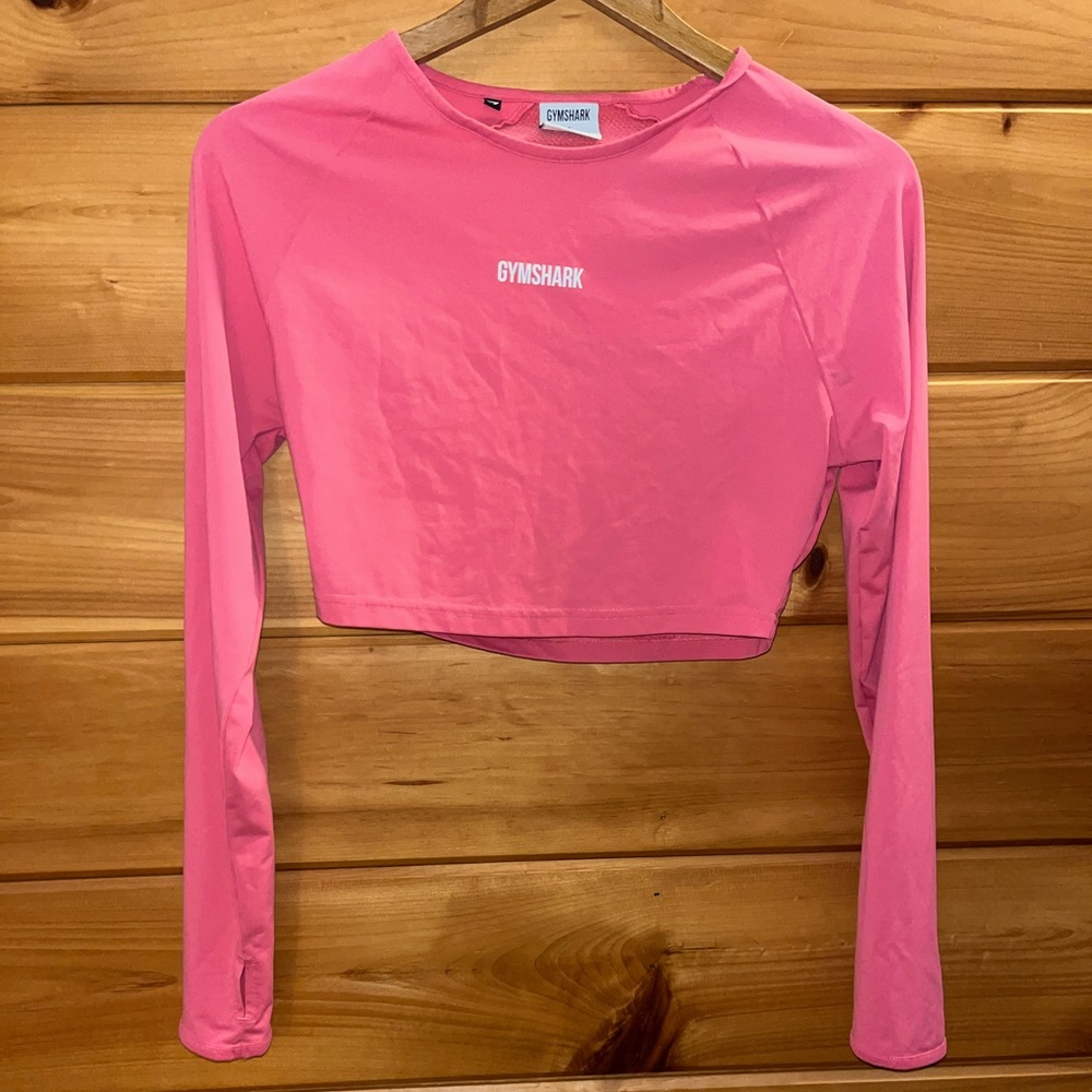 Gymshark pink cropped long sleeve